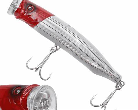 Top 10 melhores iscas para tucunarés, traíras e trairões em Águas Amazônicas 7 Popper artificial utilizado na pesca esportiva de traíras e trairões amazônicos