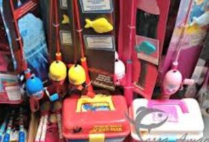 vara telescópica infantil com acessórios para pesca recreativa