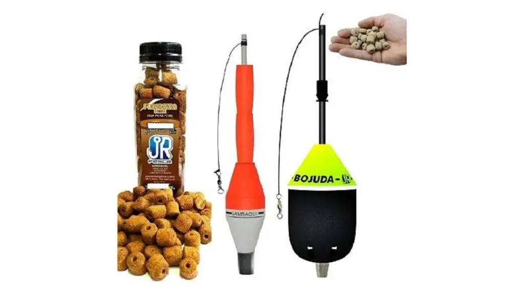 Montagem de boia cevadeira com chicote para pesca de tambaquis em pesqueiro