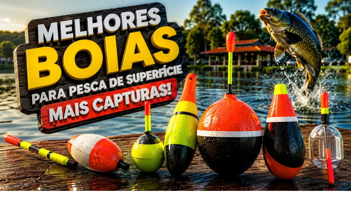 Boias utilizadas na pesca esportiva em pesqueiros para captura de tambaquis, pacus e tilápias.