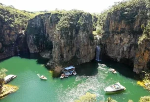 Área produtiva para pesca esportiva na Represa de Furnas