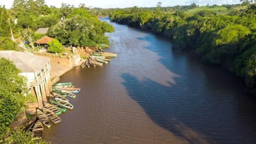 Trecho do Rio Gravataí utilizado por pescadores