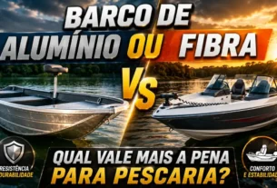Comparação entre barco de alumínio e barco de fibra para pescaria esportiva