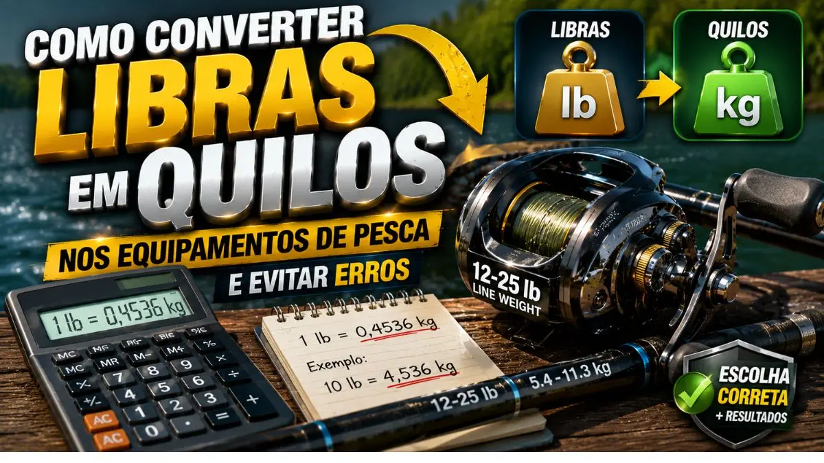 Conversão de libras para quilos aplicada aos equipamentos de pesca esportiva