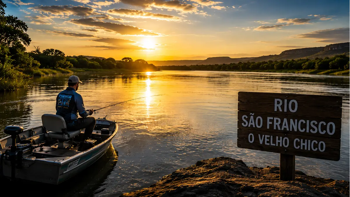 Rio São Francisco com áreas tradicionais para pesca esportiva no Brasil