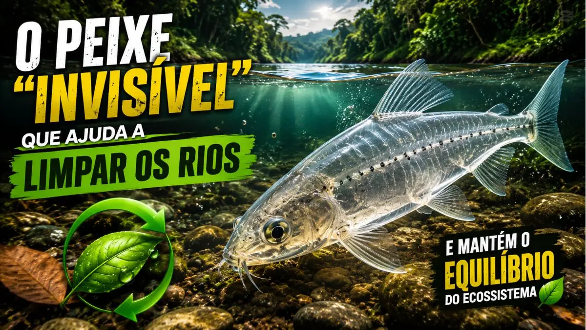 O peixe "invisível" que ajuda a limpar os rios da Amazônia e mantém o equilíbrio do ecossistema. 1 Peixe de água doce atuando como filtro natural nos rios da Amazônia.