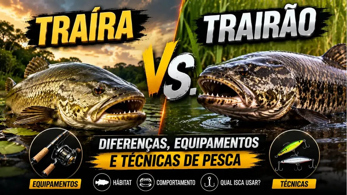 Comparação entre traíra e trairão na pesca esportiva brasileira