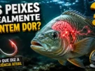 Ilustração de um sistema nervoso de um peixe em ambiente aquático.
