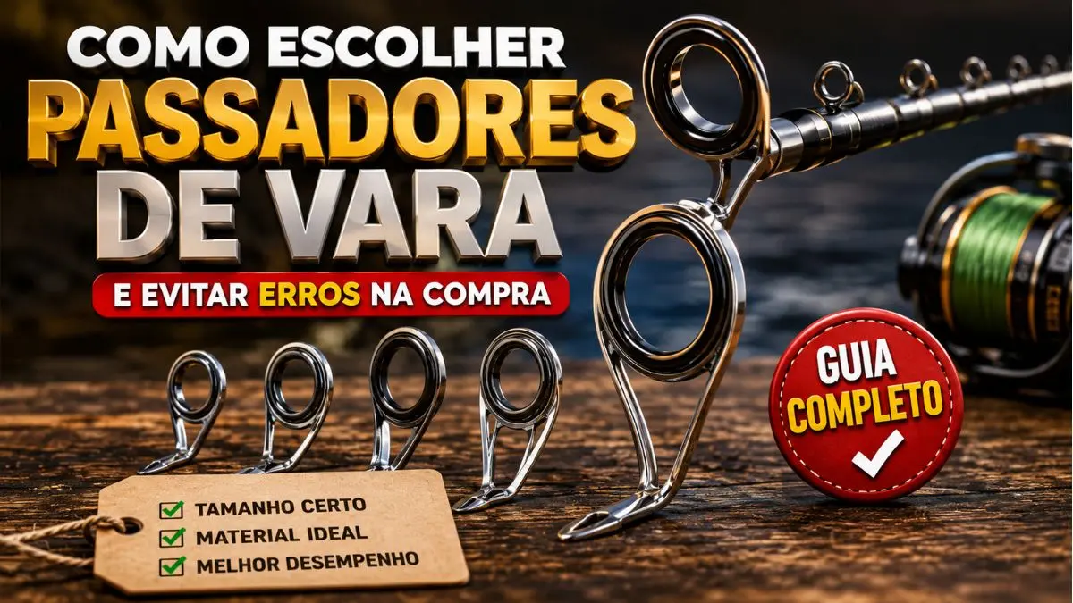Como escolher passadores de vara de pesca e evitar erros na compra. 1 Detalhe dos passadores de uma vara de pesca com anéis cerâmicos de alta qualidade utilizados em pesca esportiva.
