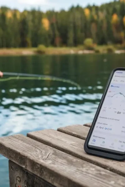 Equipamento GPS utilizado para navegação segura na pesca esportiva.