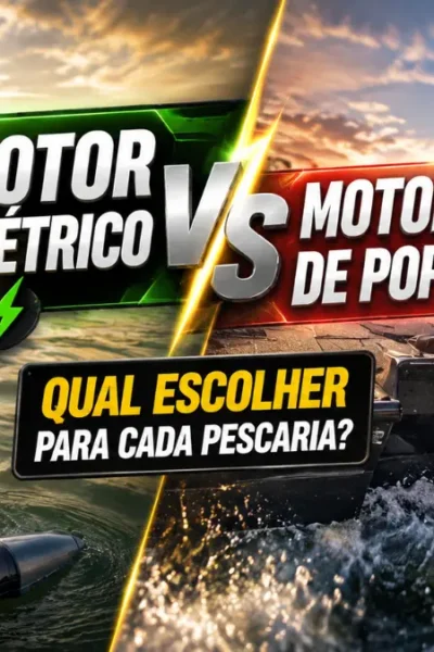 Comparação entre motor elétrico e motor de popa para diferentes tipos de pescaria esportiva.