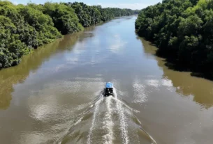 Rio Parnaíba com áreas ideais para pesca esportiva no estado do Piauí.