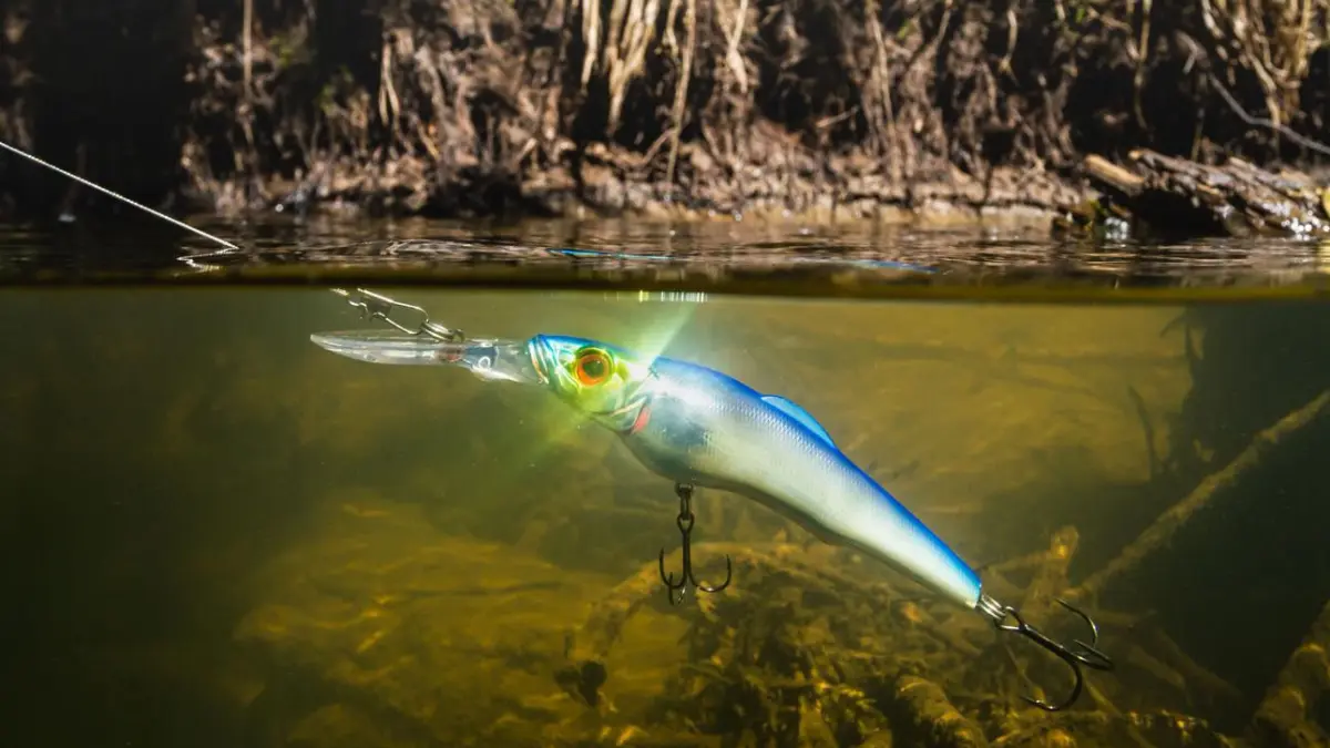 Como evitar enrosco na pesca em galhadas e estruturas fácil. 1 Isca artificial sendo trabalhada entre galhadas sem enroscar.