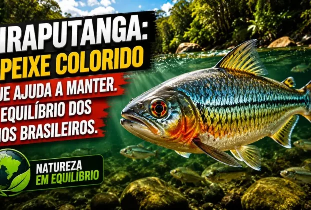 Piraputanga (Brycon hilarii) nadando em rio cristalino do Pantanal.
