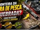 Ponteira da vara de pesca quebrada.