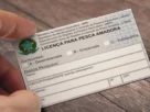 Licença de pesca esportiva com validade nacional para pescador em rios do Brasil.