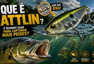 Isca rattlin utilizada na captura de peixes predadores em água doce.