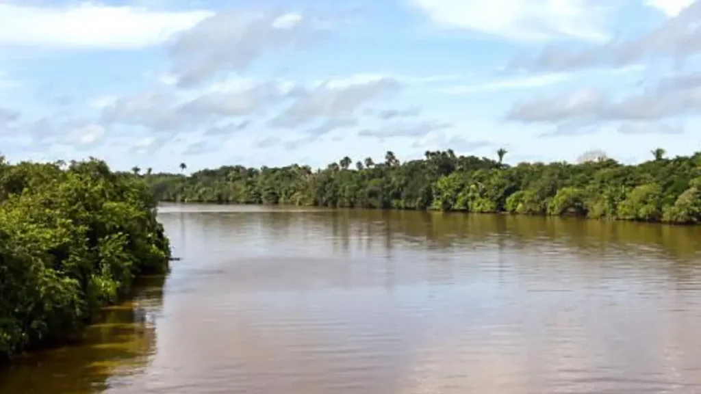 Paisagem do Rio Itapecuru no Maranhão utilizada para pesca esportiva.
