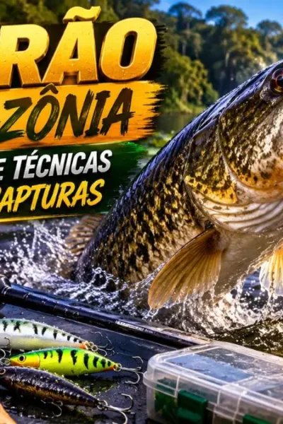Trairão amazônico em ambiente natural durante pescaria esportiva.