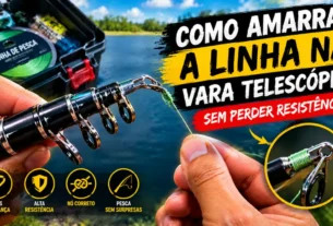 Como amarrar a linha na vara telescópica sem perder resistência.