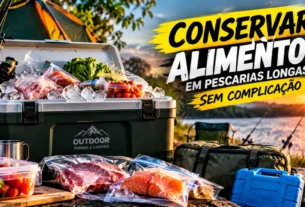 Como conservar alimentos em pescarias longas com caixa térmica e gelo.