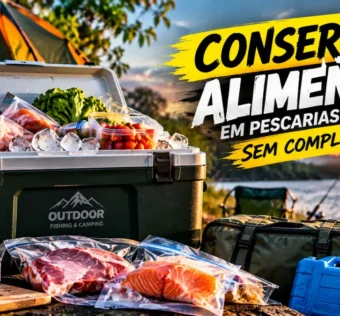 Como conservar alimentos em pescarias longas com caixa térmica e gelo.