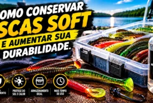 Iscas soft armazenadas corretamente para aumentar a durabilidade.