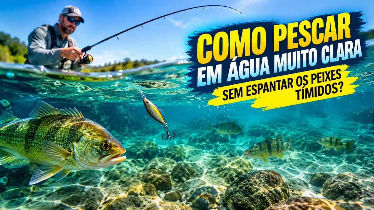 Como pescar em água muito clara sem espantar peixes tímidos.