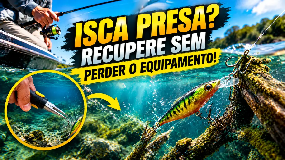 Como recuperar isca artificial presa sem perder o equipamento.