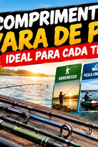 Comprimento da vara de pesca ideal para cada técnica de pesca.