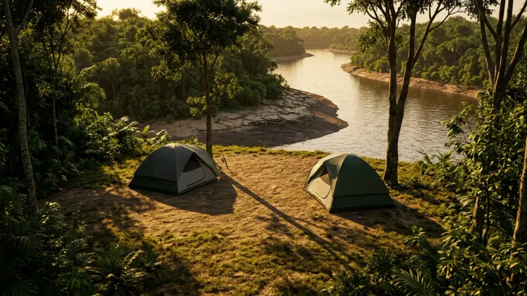 Camping para pescaria.