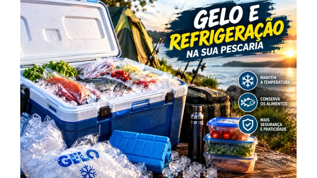 Como conservar alimentos em pescarias longas sem complicação. 3 Uso correto de gelo e refrigeração para conservar alimentos durante a pescaria.
