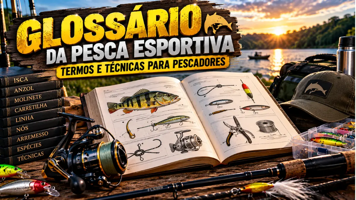 Glossário da pesca esportiva com termos e técnicas para pescadores.