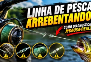 Linha de pesca arrebentando durante a pescaria e causas do rompimento.