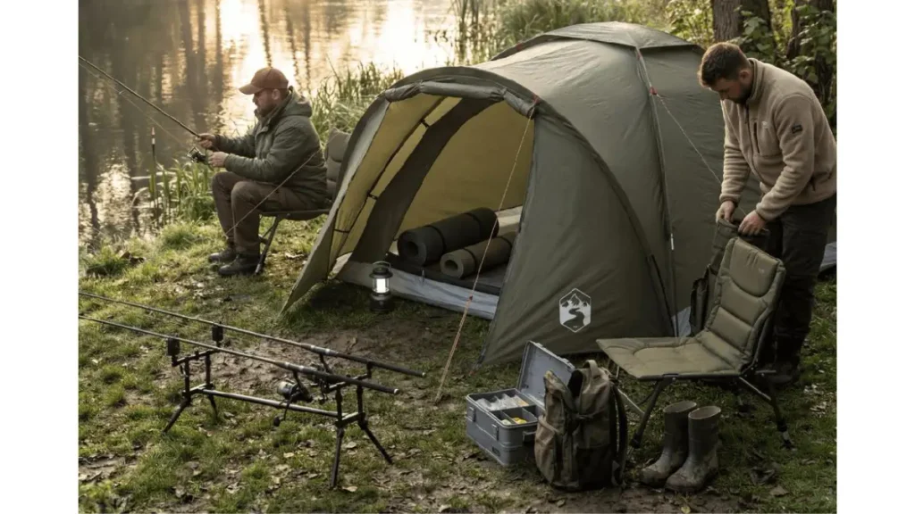 Segurança em acampamento de pesca de barranco.