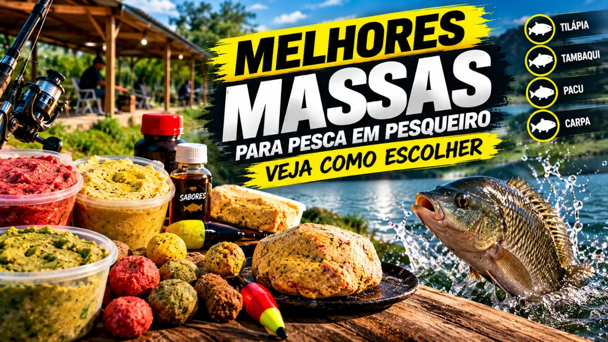 Diferentes tipos de massa para pesca em pesqueiro.
