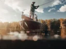 Pescador adaptando a estratégia de pesca conforme as condições do dia.