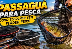 Passaguás para pesca esportiva de diferentes tamanhos e modelos.