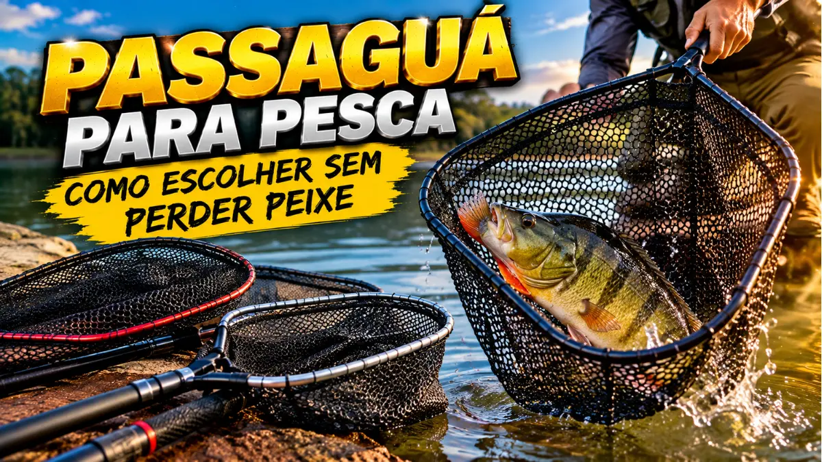 Passaguás para pesca esportiva de diferentes tamanhos e modelos.