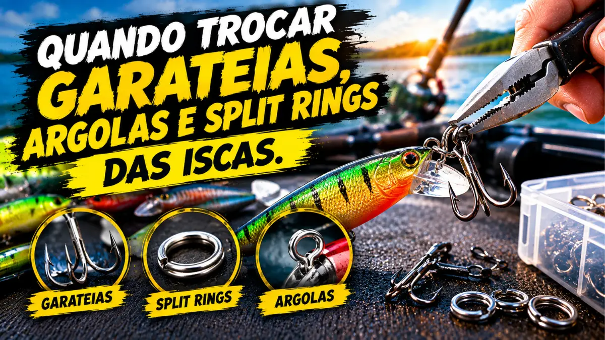 Quando trocar garateias, argolas e split rings das iscas artificiais.