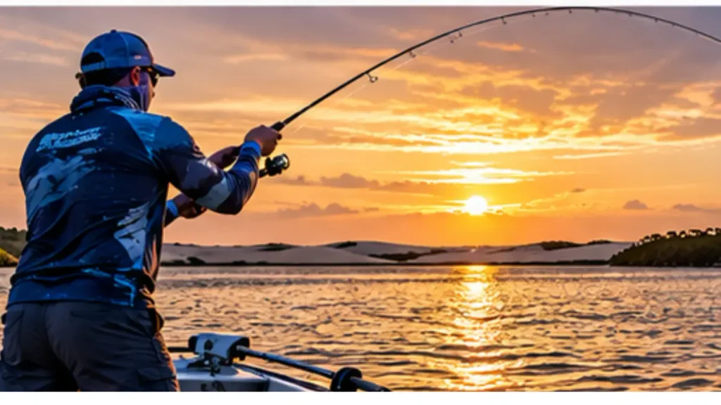 Pesca de robalo com arremesso e trabalho de isca próximo ao manguezal.