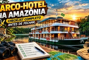 Barco-hotel na Amazônia com checklist para avaliar a viagem antes de reservar.