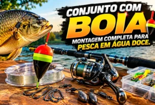 Conjunto com boia para montagem completa de pesca em água doce.