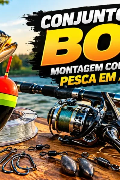 Conjunto com boia para montagem completa de pesca em água doce.