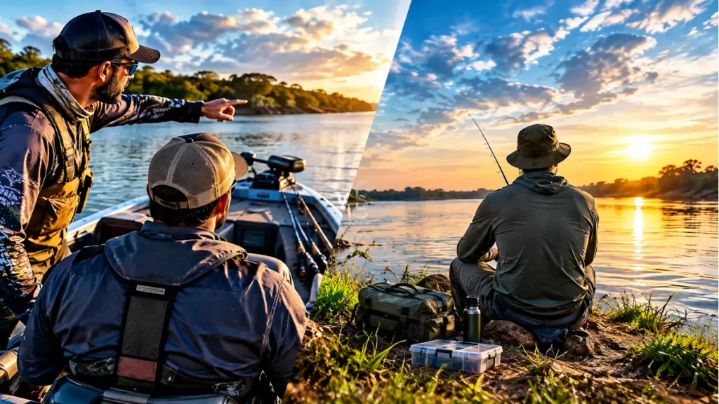 Guia de pesca ou pescaria por conta própria: qual compensa mais? 2 Guia de pesca ou pescaria por conta própria.